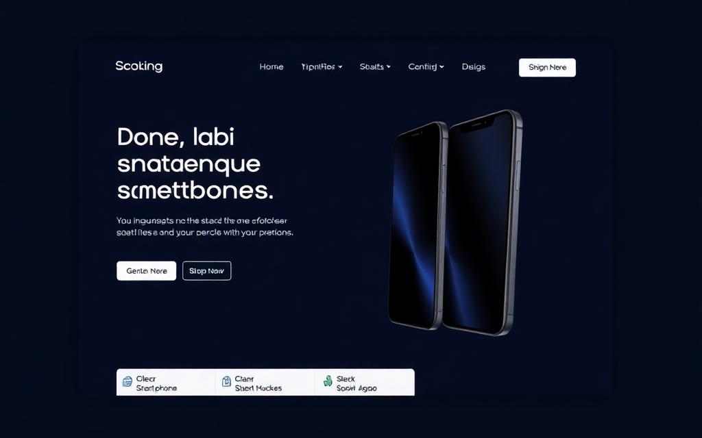 Interface do projeto Site iPhone 17